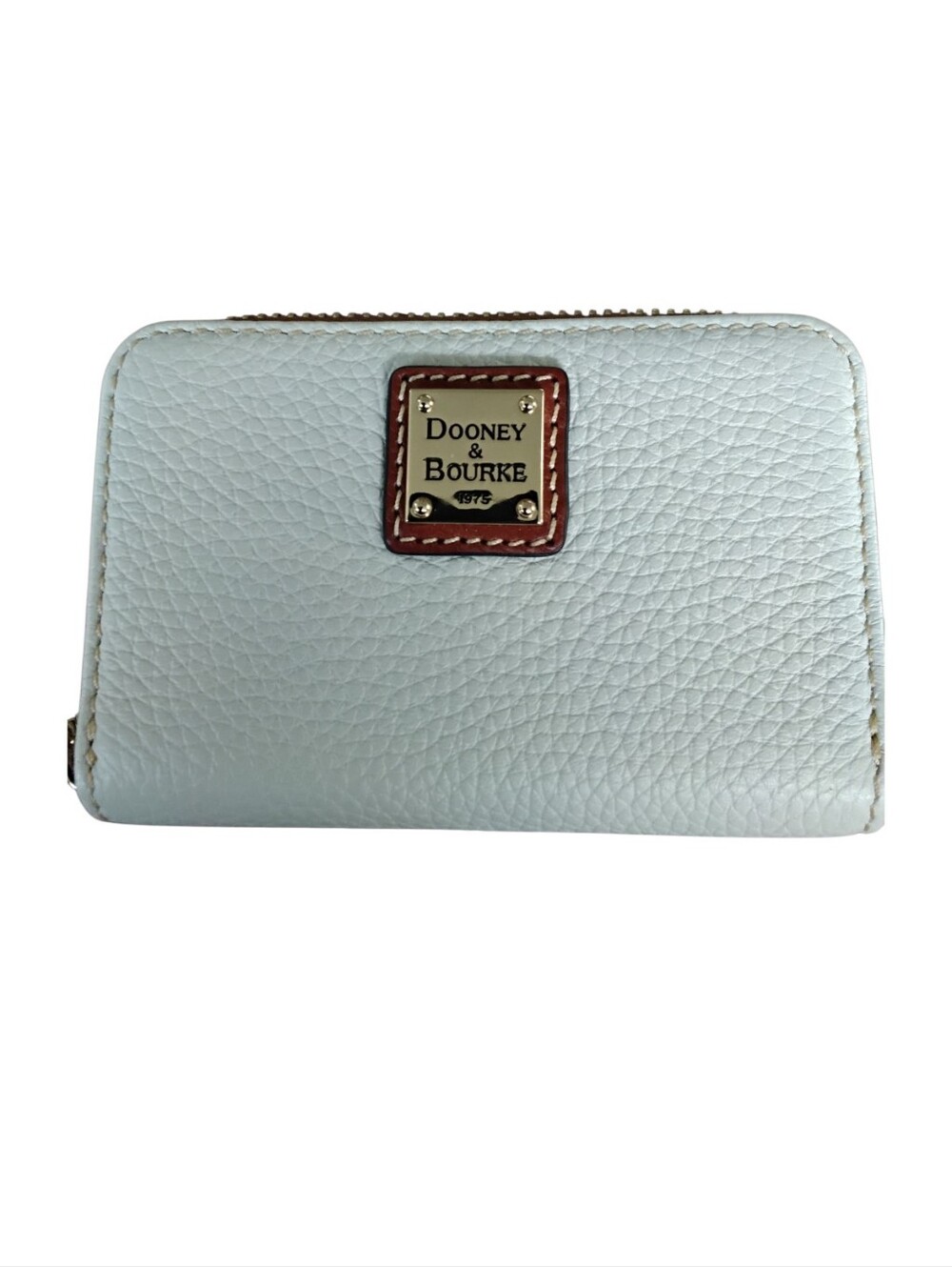 NWOT-White Pebble Grain Medium Zip Around Wallet